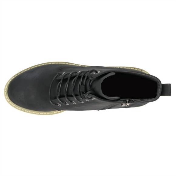 NEW CORKYS FOOTWEAR lace up wedge heel boot in black - Picture 3 of 3